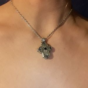 Cross necklace w/ serenity prayer